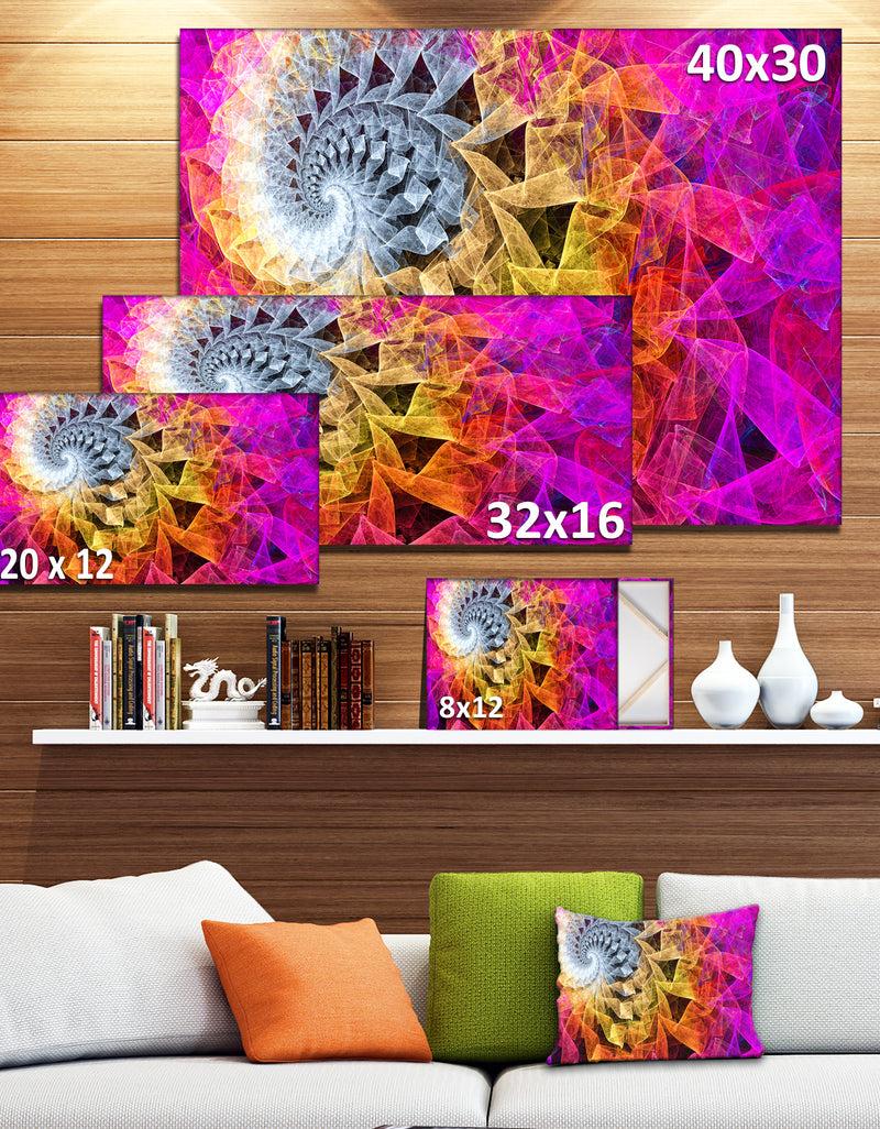 DesignQ Colorful Spiral Kaleidoscope - Abstract Wall Art Canvas