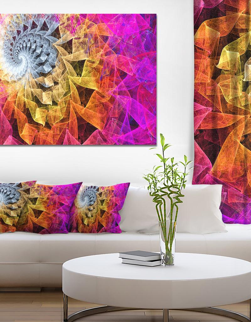 DesignQ Colorful Spiral Kaleidoscope - Abstract Wall Art Canvas