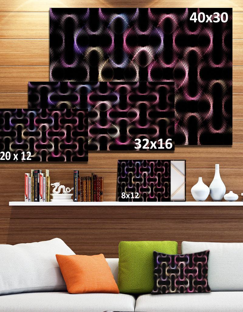 DesignQ Colorful Unusual Metal Grill - Abstract Canvas Wall Art