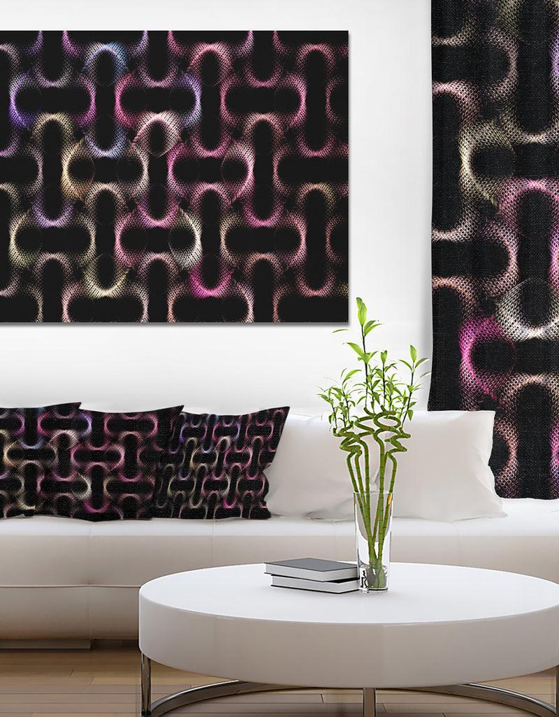 DesignQ Colorful Unusual Metal Grill - Abstract Canvas Wall Art