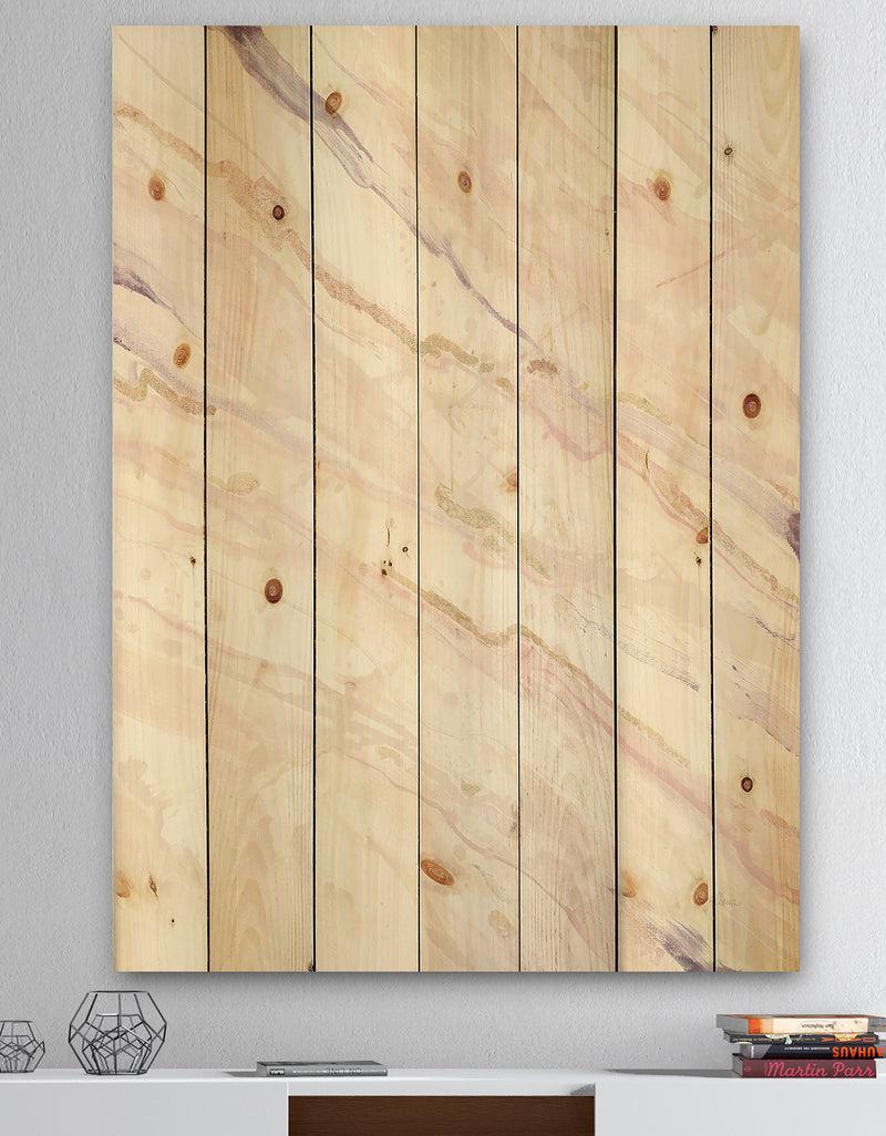 DesignQ Copper Dreams Geometric - Modern Farmhouse Print on Natural Pine Wood
