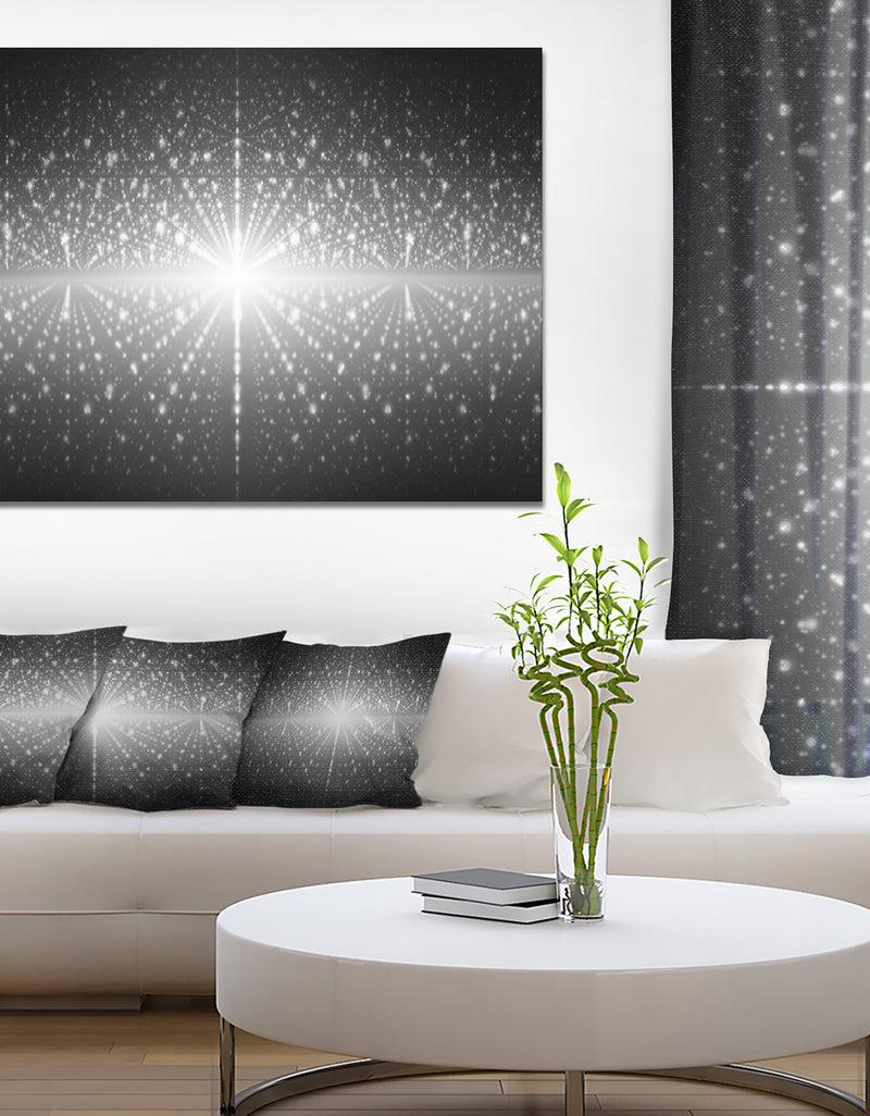 DesignQ Cosmic Galaxy With Shining Stars'Extra Large Abstract Canvas Art Print