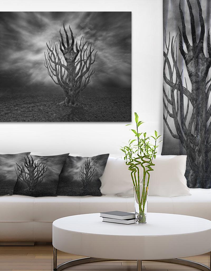 DesignQ Cry of Hand - Abstract Digital Art Canvas Print