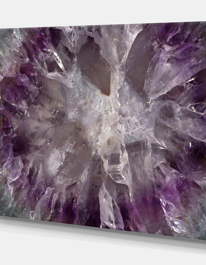 DesignQ Crystal Texture - Stone Photographic On Wrapped Canvas