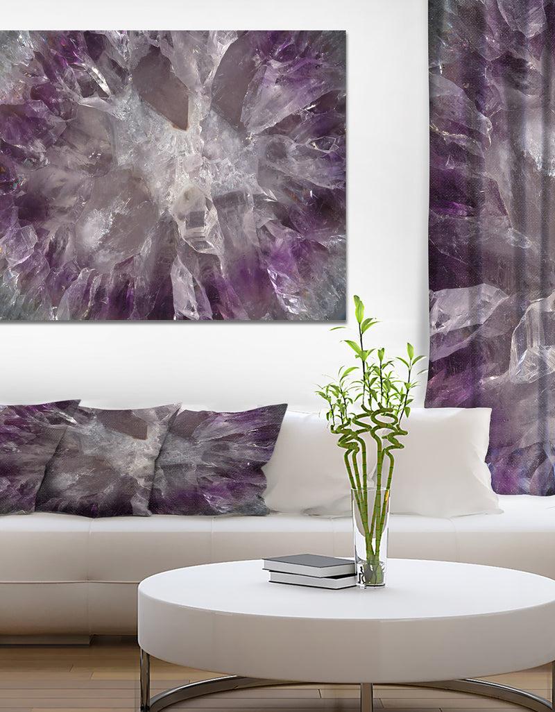 DesignQ Crystal Texture - Stone Photographic On Wrapped Canvas