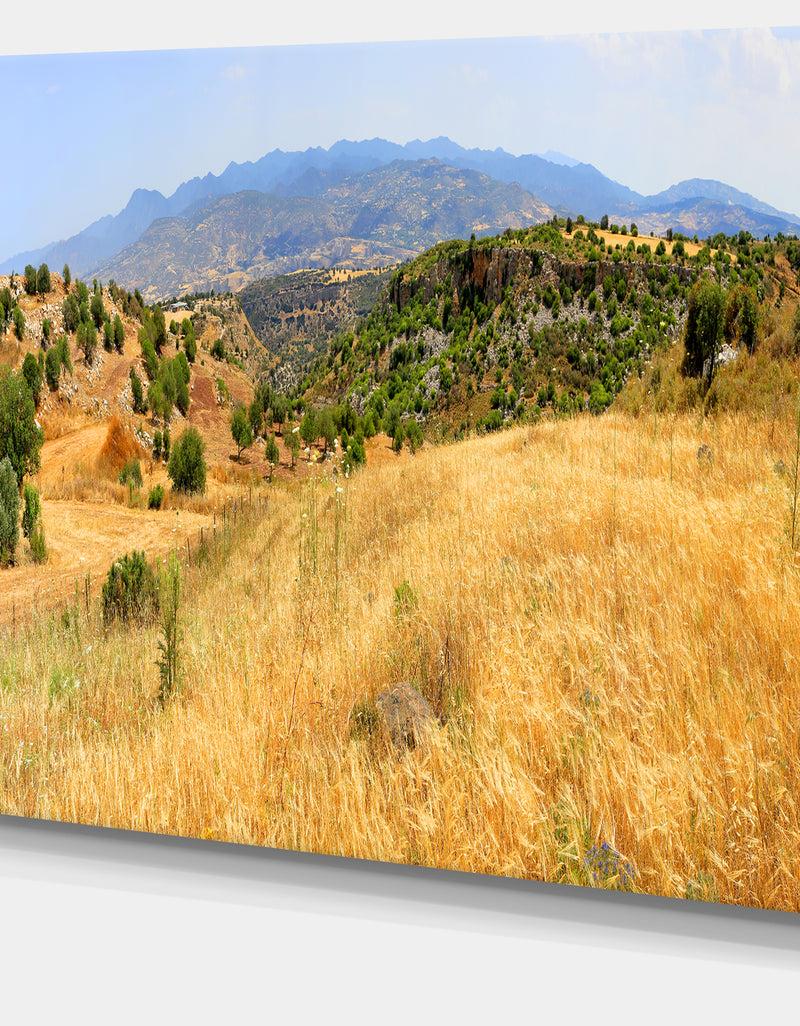 DesignQ Cyprus Landscape Panoramic View - Landscape Art Print Canvas
