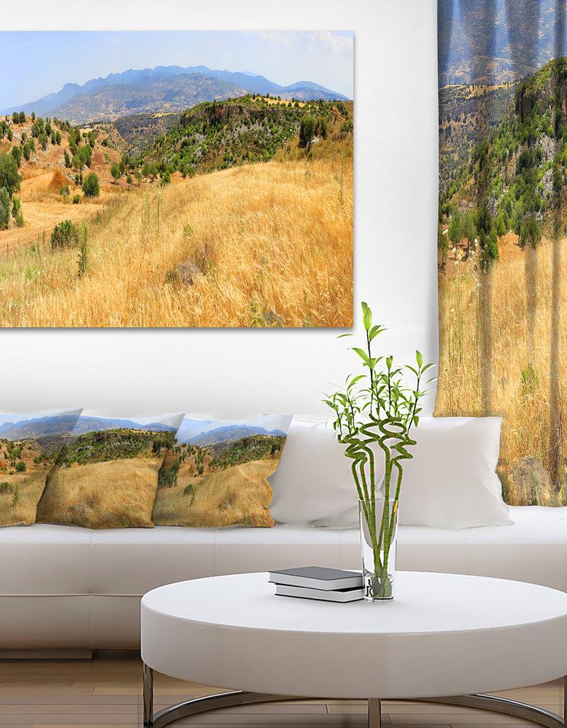 DesignQ Cyprus Landscape Panoramic View - Landscape Art Print Canvas