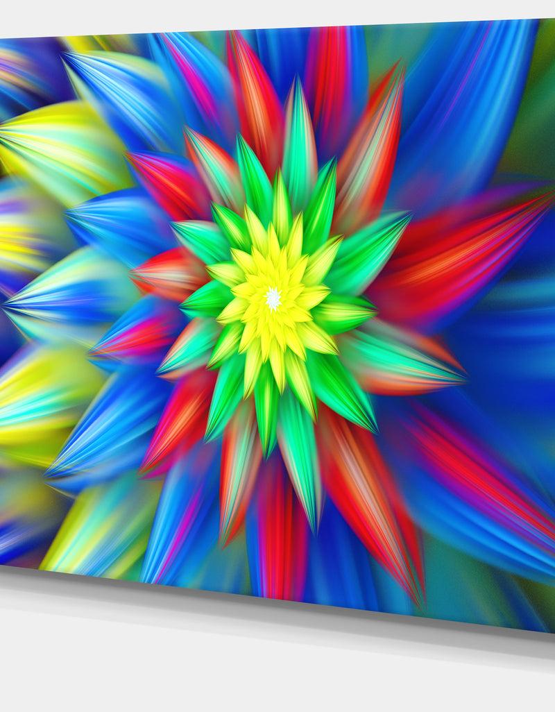 DesignQ Dance Of Bright Multi-Color Flower - Extra Large Floral Canvas Art Print