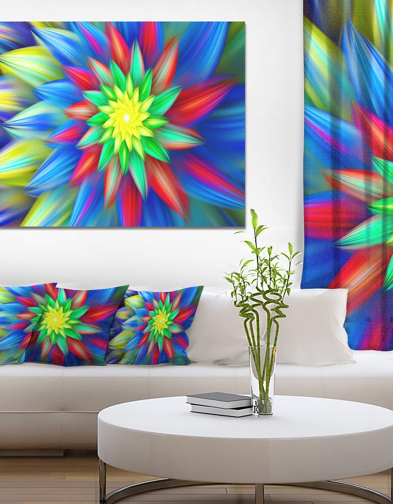 DesignQ Dance of Bright Multi-Color Flower - Extra Large Floral Canvas Art Print