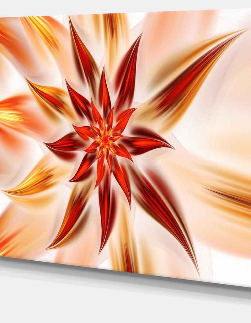 DesignQ Dance Of Brown Exotic Flower - Modern Floral Art