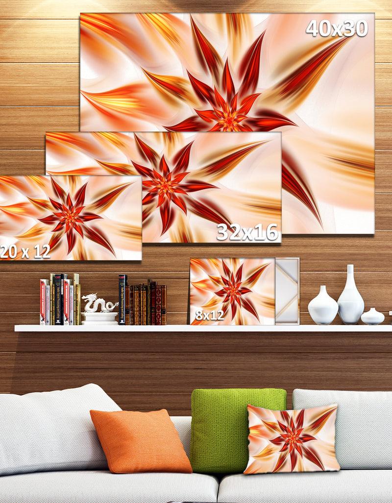 DesignQ Dance Of Brown Exotic Flower - Modern Floral Art