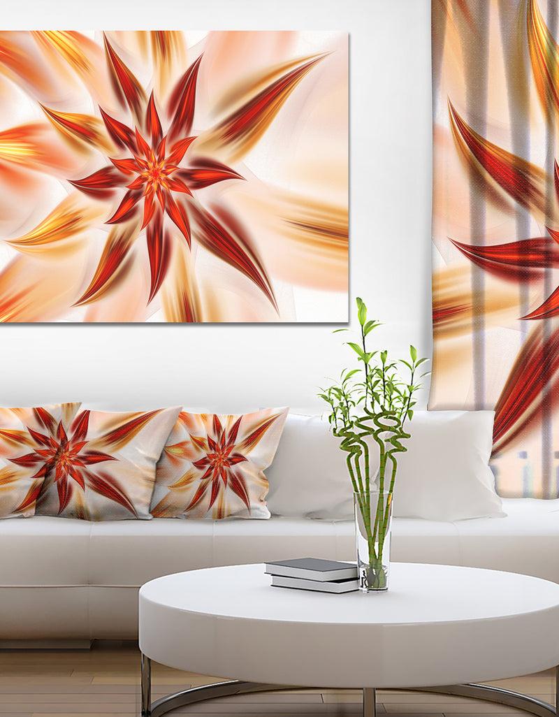 DesignQ Dance of Brown Exotic Flower - Modern Floral Art
