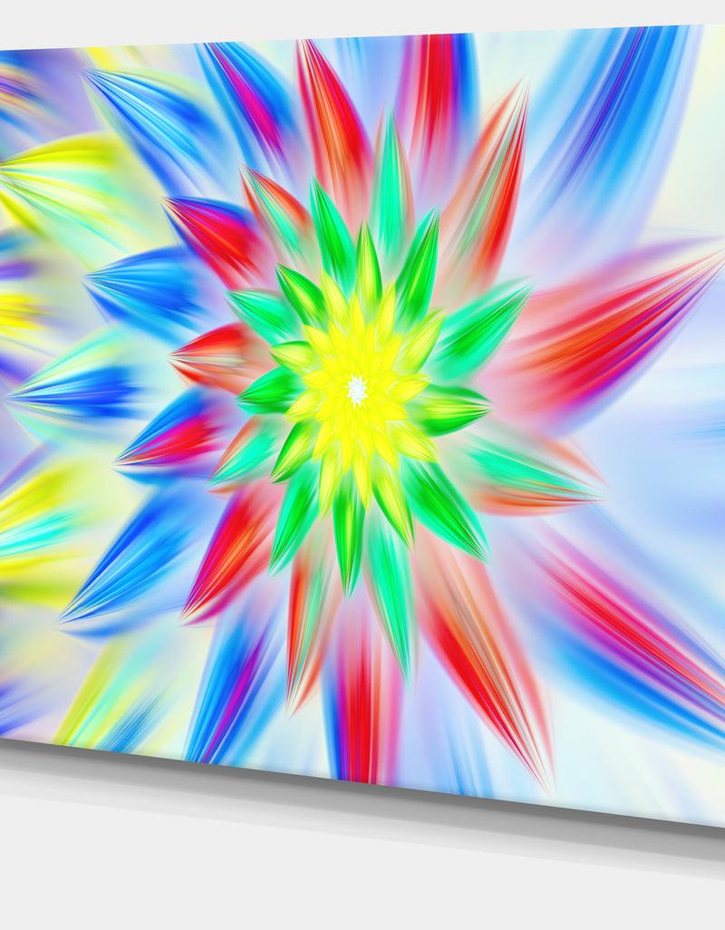 DesignQ Dance Of Multi-Color Petals - Extra Large Floral Wall Art On Canvas