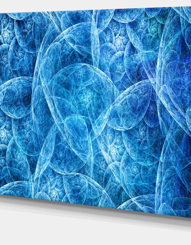 DesignQ Dark Blue Fractal Dramatic Clouds - Abstract Wall Artwork