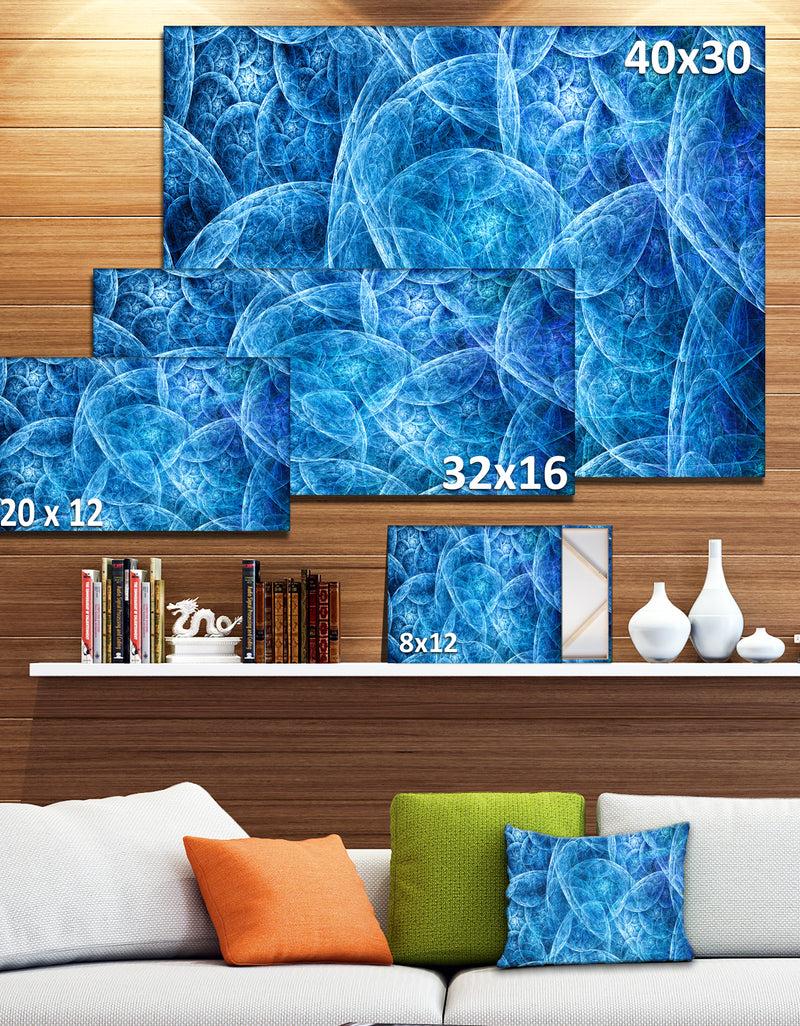 DesignQ Dark Blue Fractal Dramatic Clouds - Abstract Wall Artwork