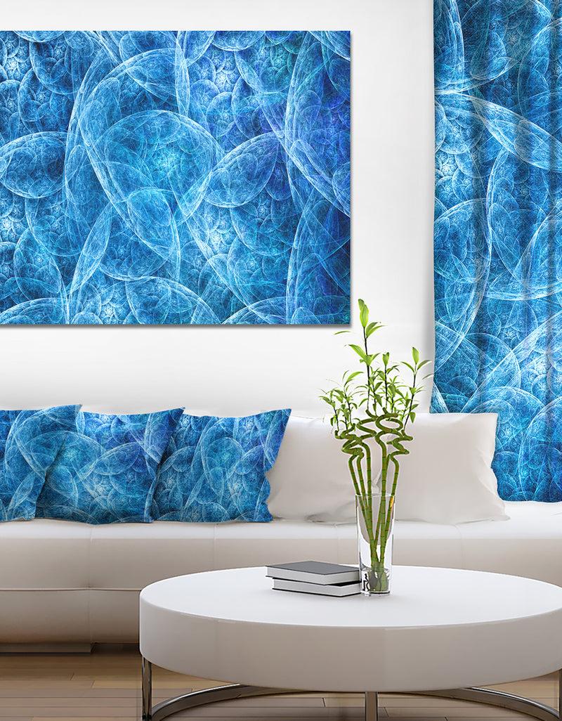 DesignQ Dark Blue Fractal Dramatic Clouds - Abstract Wall Artwork