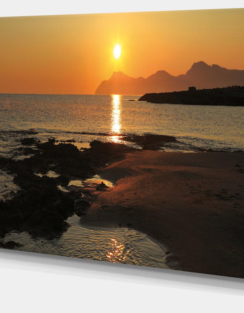 DesignQ Dawn On Majorca Panorama - Landscape Wall Artwork
