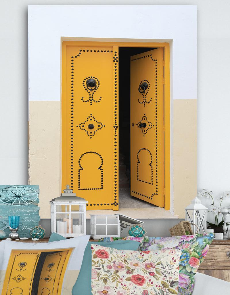 DesignQ Decorative Doors of Tunisia - Vintage Gallery-wrapped Canvas