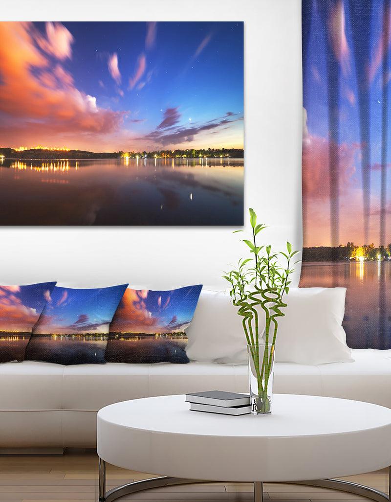 DesignQ Delighted Reflection in River - Landscape Photo Canvas Print