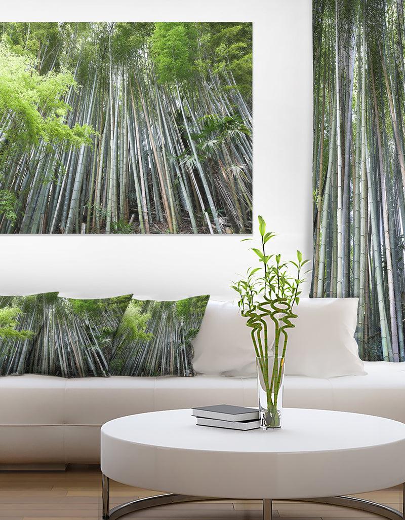 DesignQ Dense Bamboo Forest Of Japan - Forest Canvas Wall Art Print