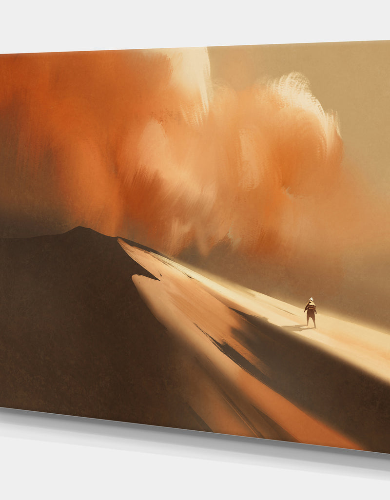 DesignQ Desert Sandstorm - Landscapes Photography On Wrapped Canvas