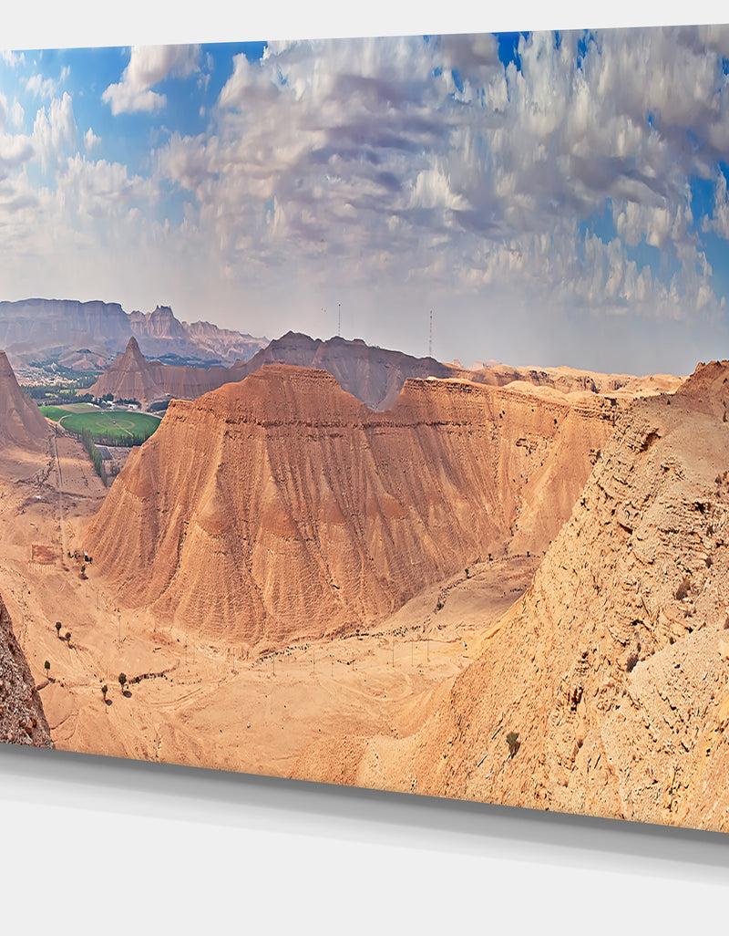 DesignQ Design Canvas Art Print 'Clay Rocks Around Riyadh City - Extra Large Landscape Canvas Art Print