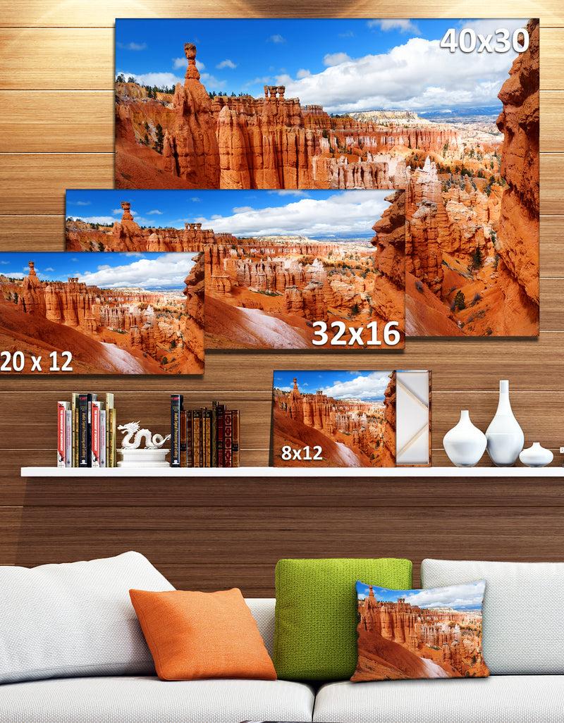 DesignQ Design Canvas Art Print 'Sandstone Hoodoos In Bryce Canyon - Extra Large Landscape Canvas Art Print