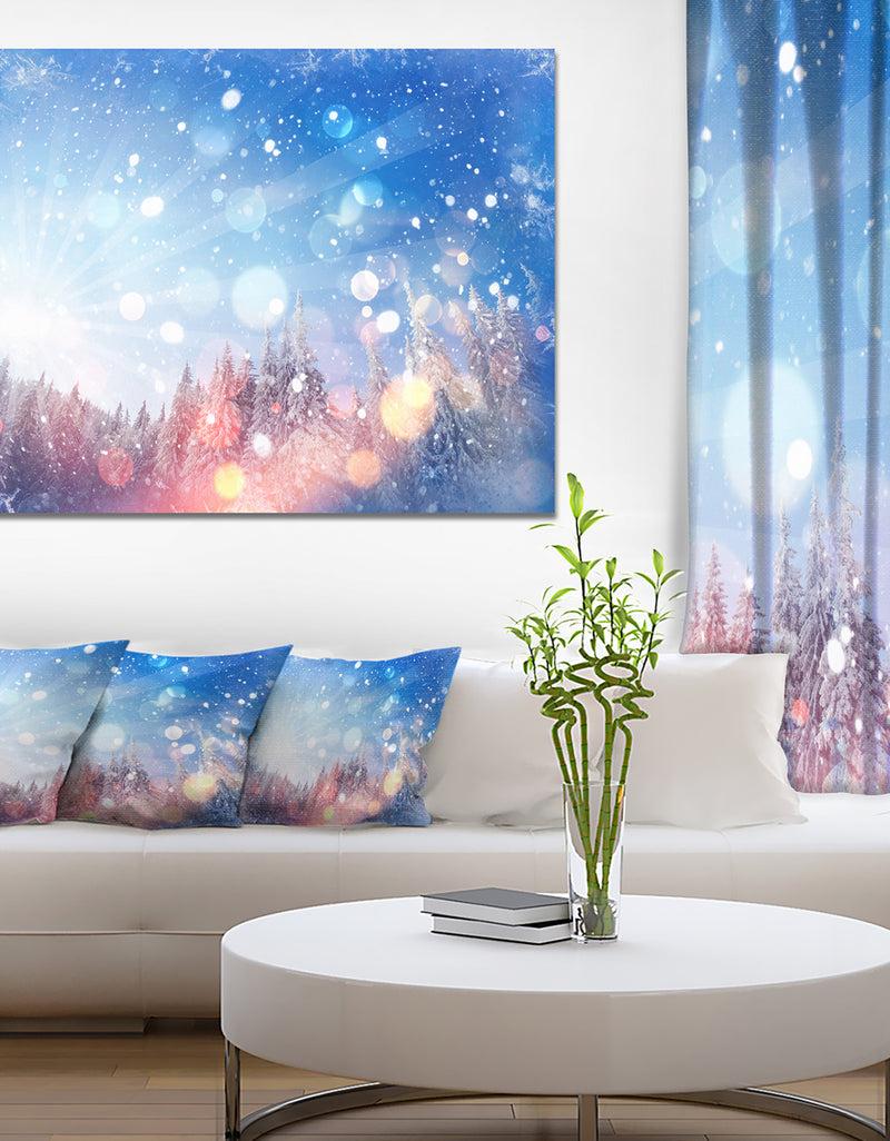 DesignQ Design Canvas Art Print 'Winter Trees Snowbound - Extra Large Landscape Canvas Art Print