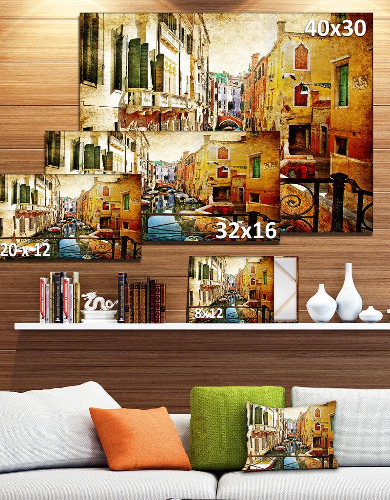 DesignQ Amazing Venice - Cityscape Canvas Art Print