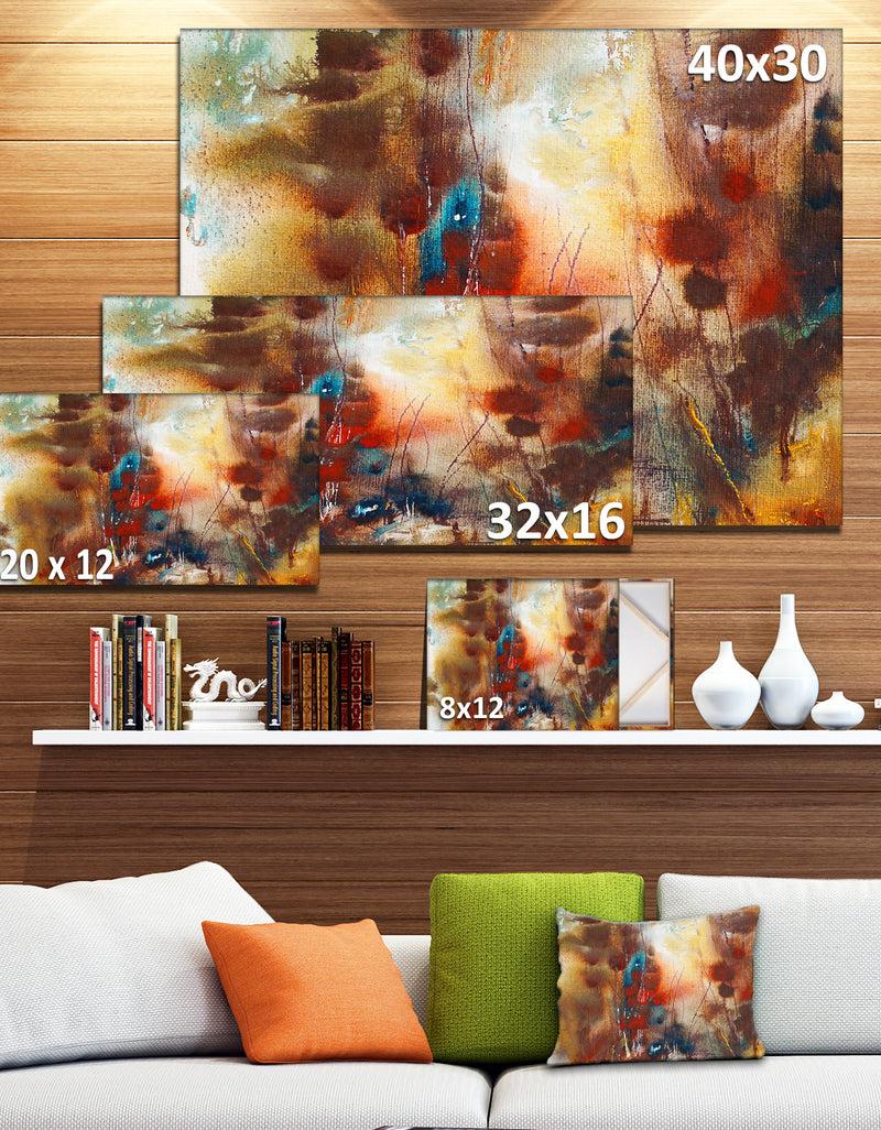 DesignQ Artistic Brown - Abstract Canvas Artwork