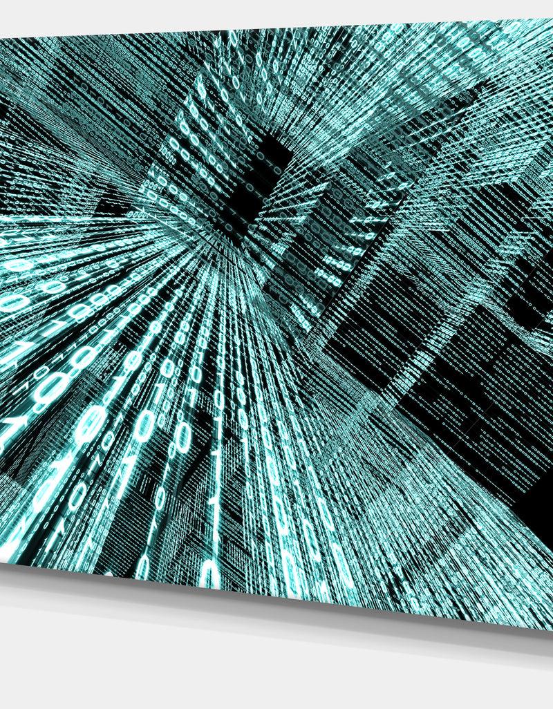 DesignQ Binary Code - Contemporary Art Canvas Print