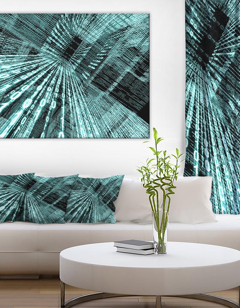 DesignQ Binary Code - Contemporary Art Canvas Print