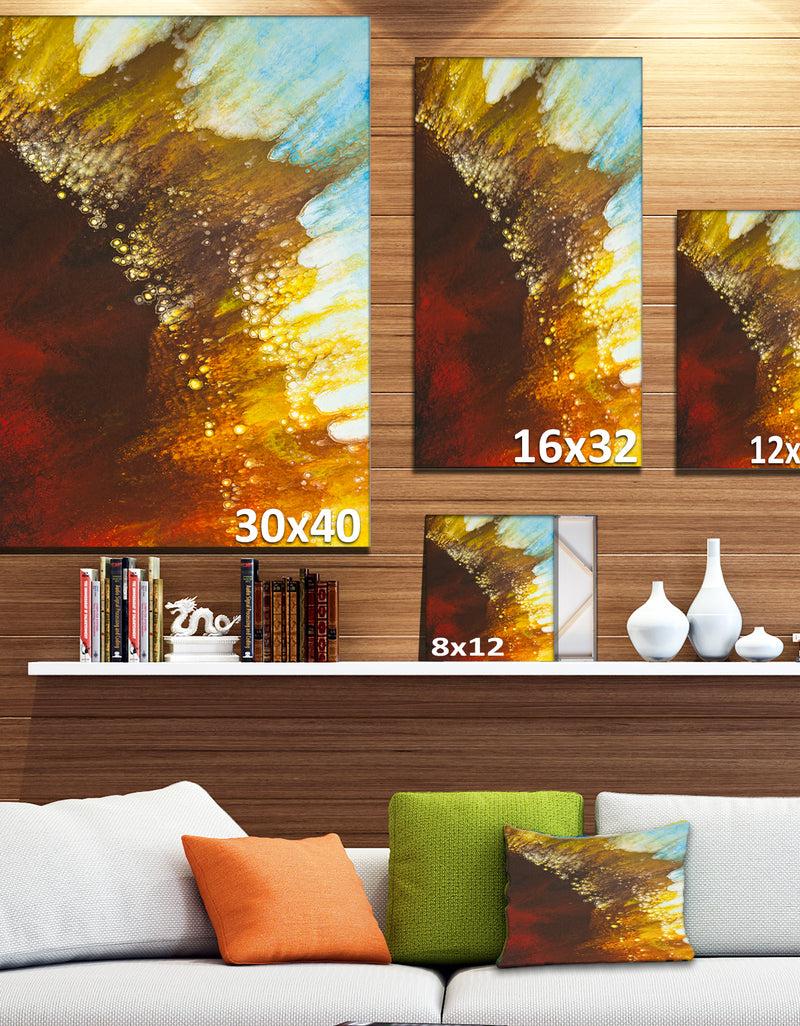 DesignQ Blow Of Brown - Abstract Canvas Art Print