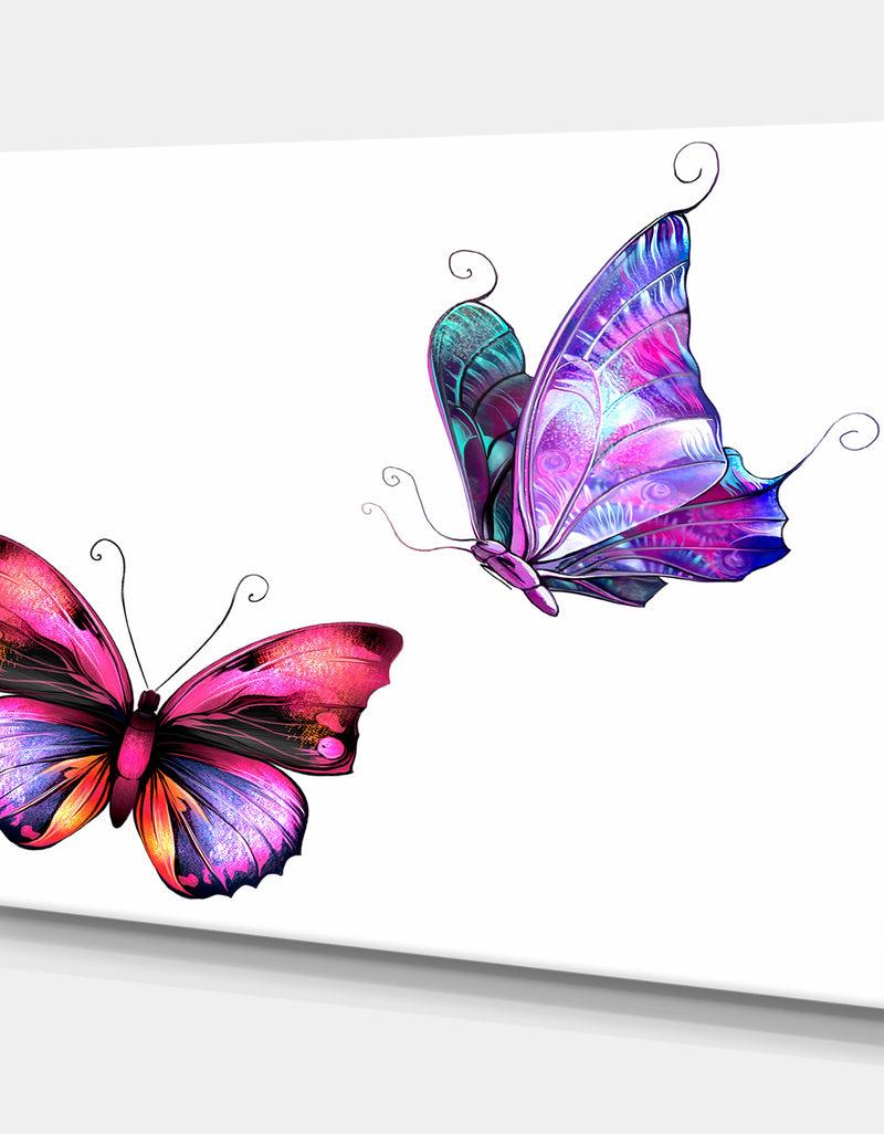 DesignQ Butterflies - Cottage Canvas Wall Art