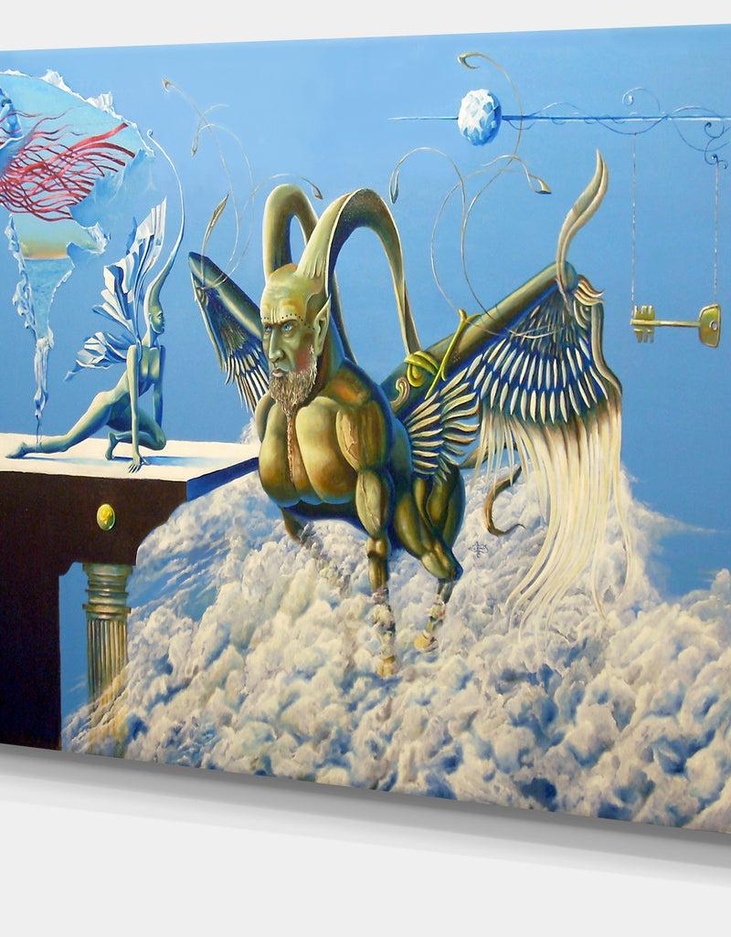 DesignQ Cherubim - Portrait Digital Art Canvas Print