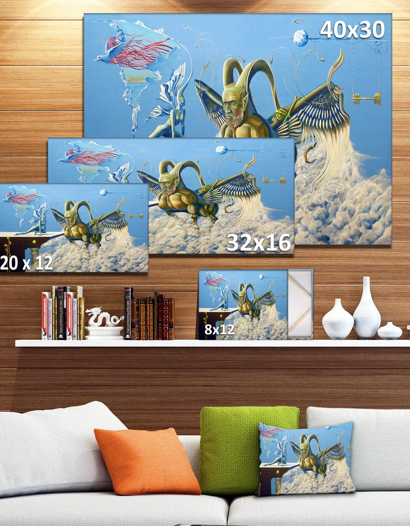 DesignQ Cherubim - Portrait Digital Art Canvas Print