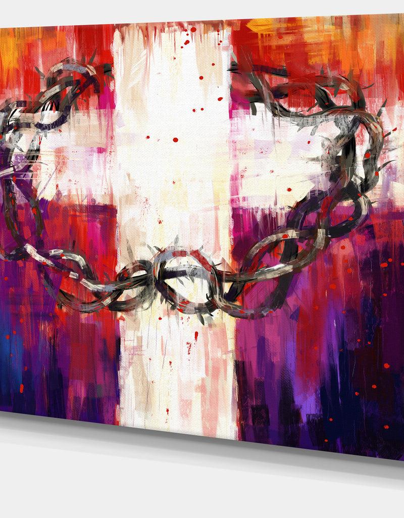 DesignQ Crown Of Thorns - Abstract Canvas Art Print