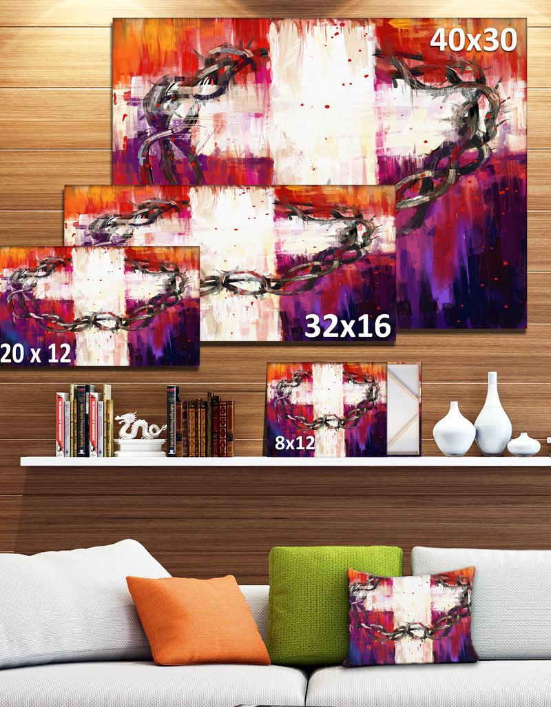 DesignQ Crown Of Thorns - Abstract Canvas Art Print