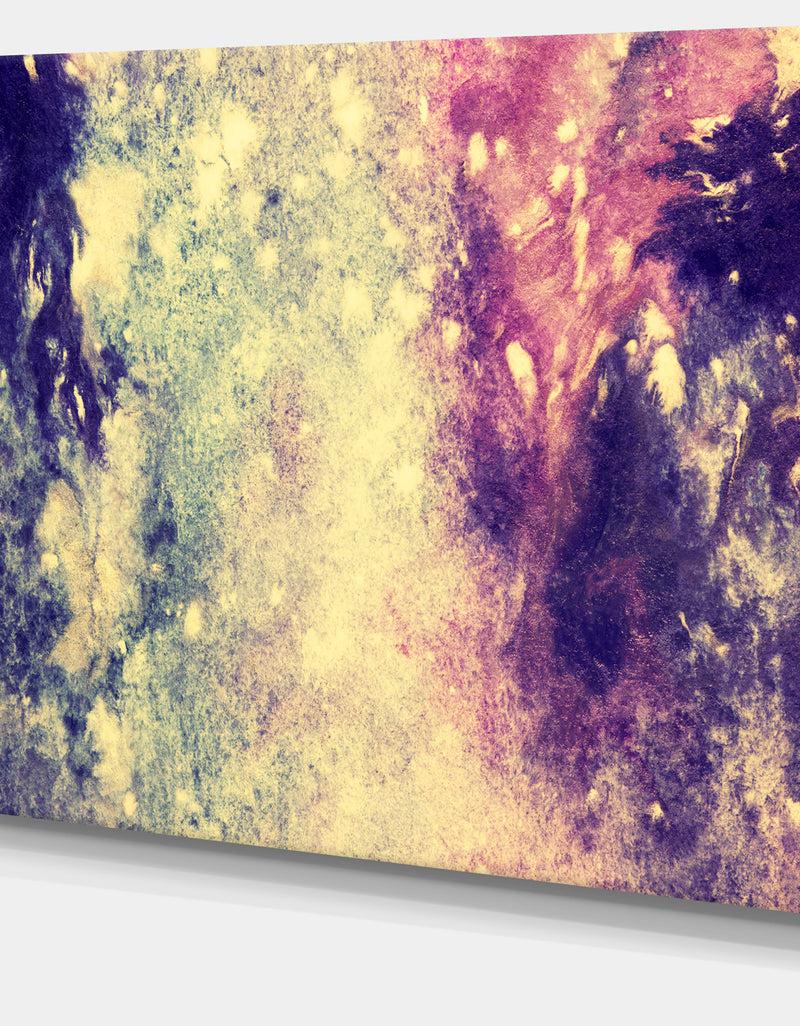 DesignQ Deep Blue And Purple - Abstract Canvas Print