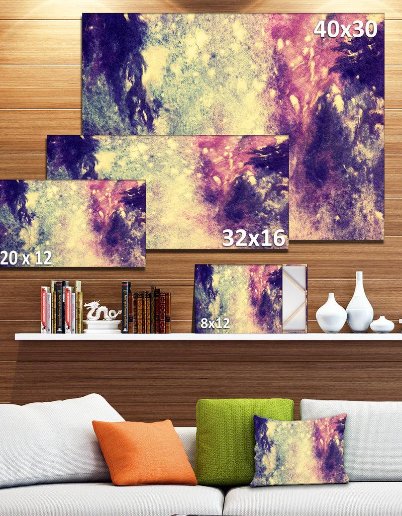 DesignQ Deep Blue And Purple - Abstract Canvas Print