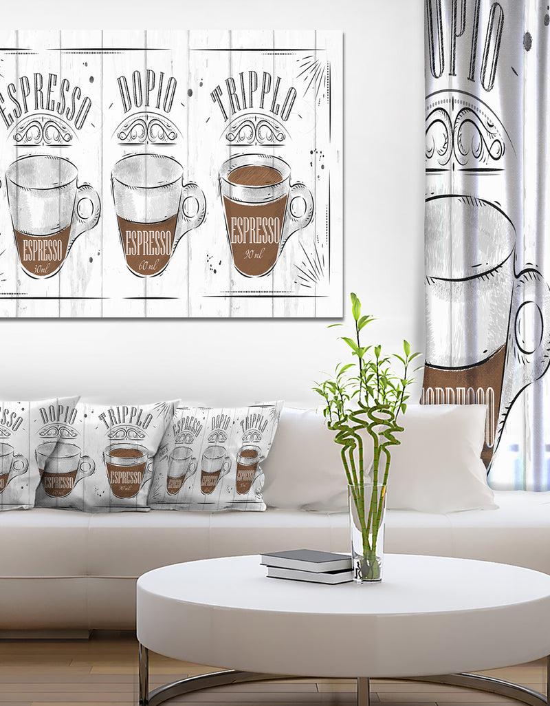 DesignQ Espresso Kraf Grey - Poster Canvas Art Print