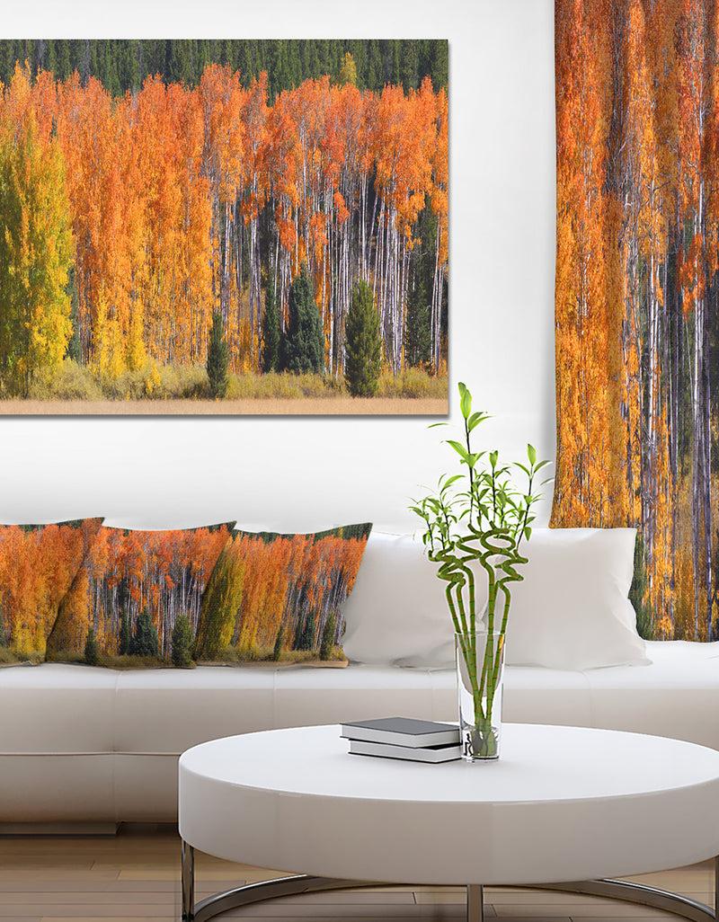 DesignQ Fall Trees Panorama - Landscape Wall Artwork