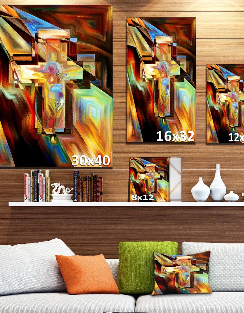 DesignQ Light Of The Cross - Abstract Canvas Artwork