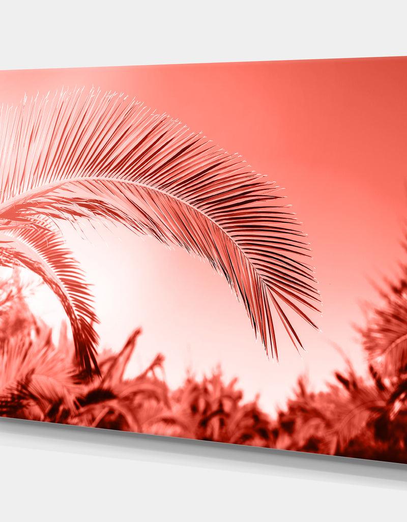 DesignQ Living Coral L - Tropical Canvas Wall Art