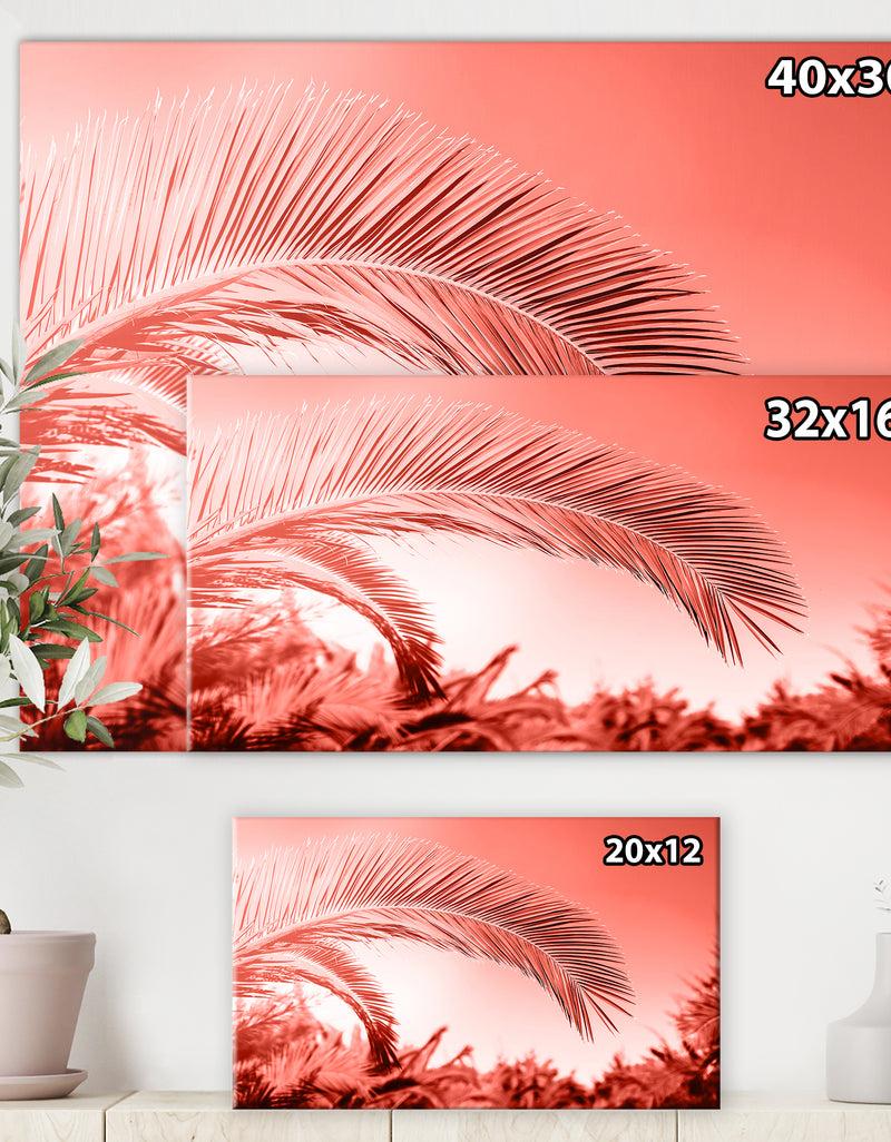 DesignQ Living Coral L - Tropical Canvas Wall Art