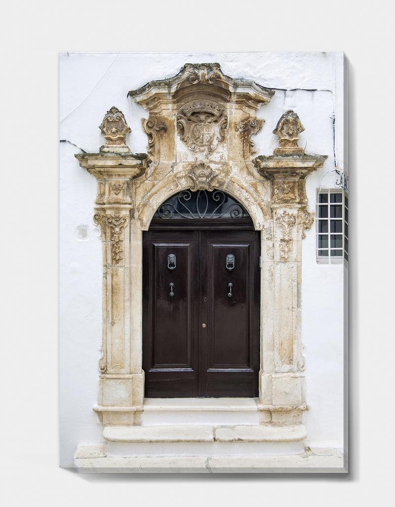 DesignQ Old Door Bari Italy - Vintage Canvas Artwork