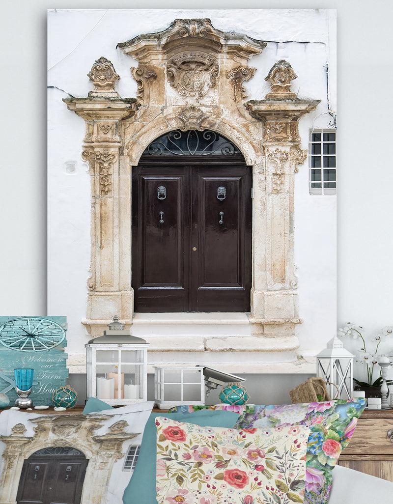 DesignQ Old door Bari Italy - Vintage Canvas Artwork