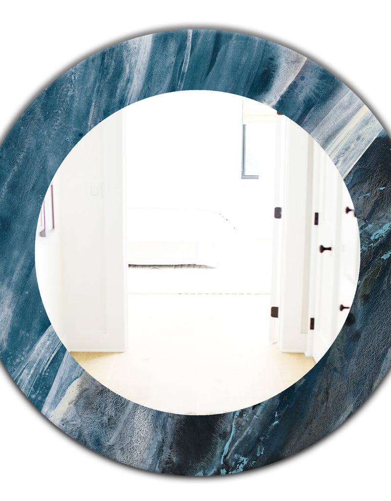 DesignQ Porch & Den 'Splash Blue Indigo - Modern Mirror
