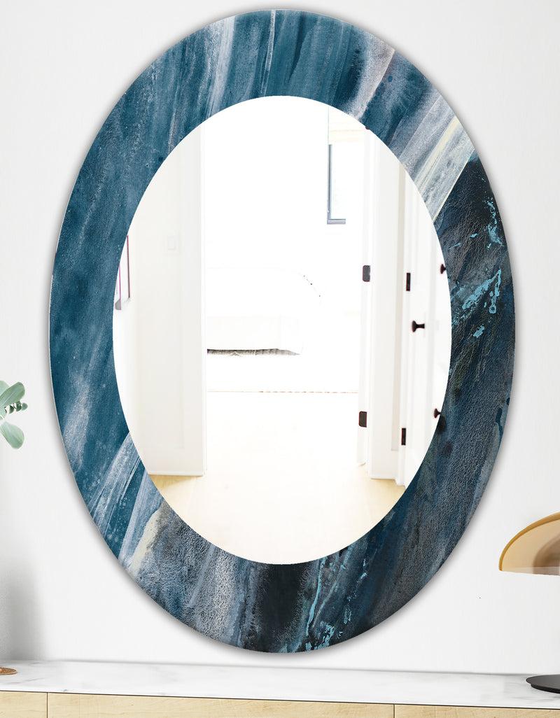 DesignQ Porch & Den 'Splash Blue Indigo - Modern Mirror
