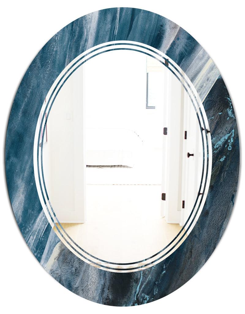 DesignQ Porch Den 'Splash Blue Indigo - Wall Mirror